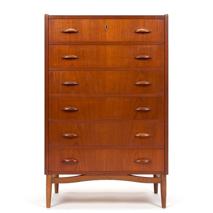 Ladekast in teak uit de vijftiger jaren, Denemarken