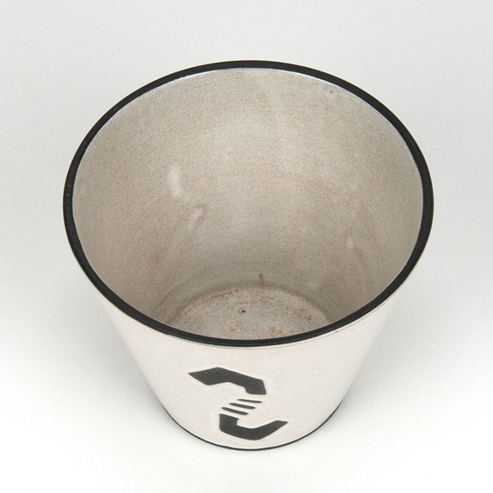 Bloempot van keramiek uit de jaren zestig