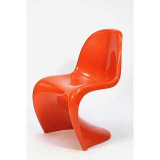 Verner Panton plastic chair orange - Retro Studio