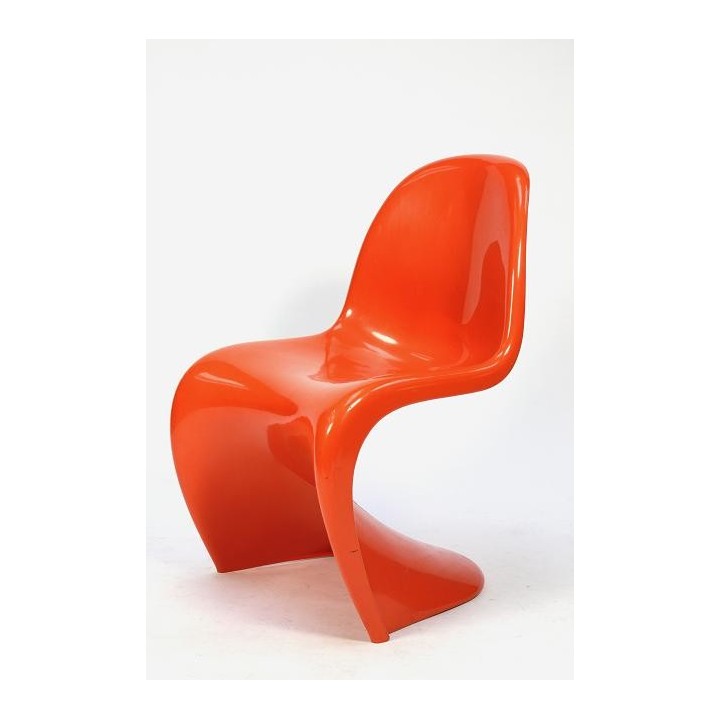 Verner Panton plastic chair orange - Retro Studio