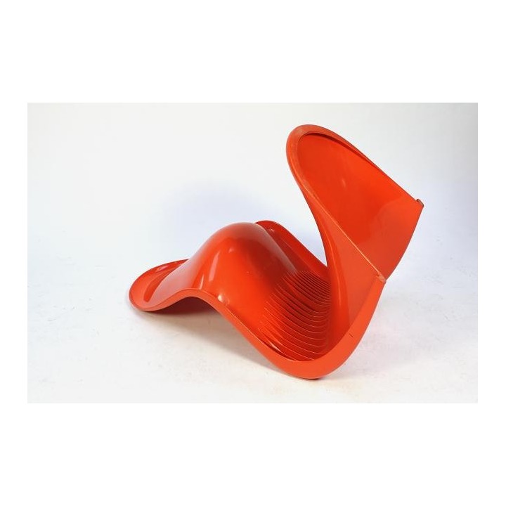 Verner Panton plastic chair oranje - Retro Studio