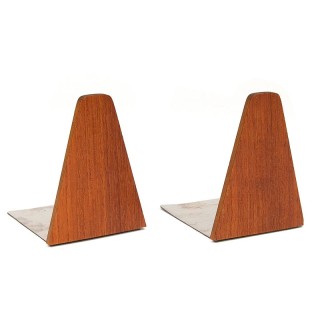 Set Deense Mid-Century boekensteunen in teak