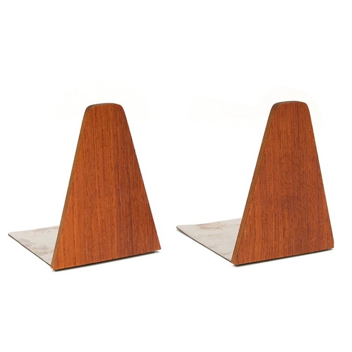 Set of Danish Mid-Century bookends in teak