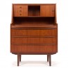 Secretary furniture vintage Danish Mid-Century in teak