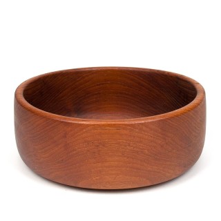 Groot model Deense vintage saladeschaal in teak