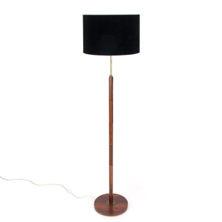 Palissanderhouten Deense vintage design vloerlamp