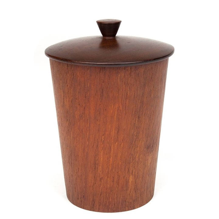 Storage jar vintage Danish in teak