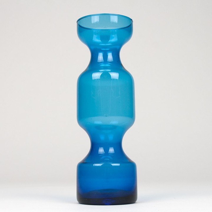 Blue glass decorative vintage vase
