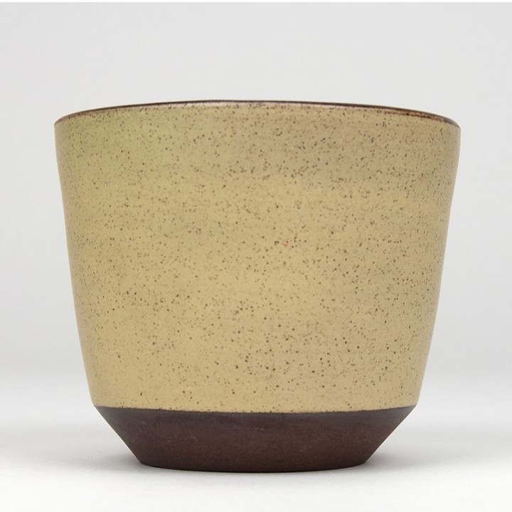 Yellow vintage flower pot by Zaalberg ceramic