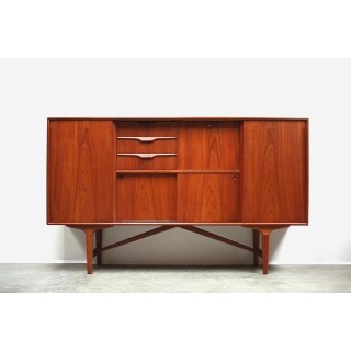 Dressoir van teakhout met gekleurde lades - Retro Studio