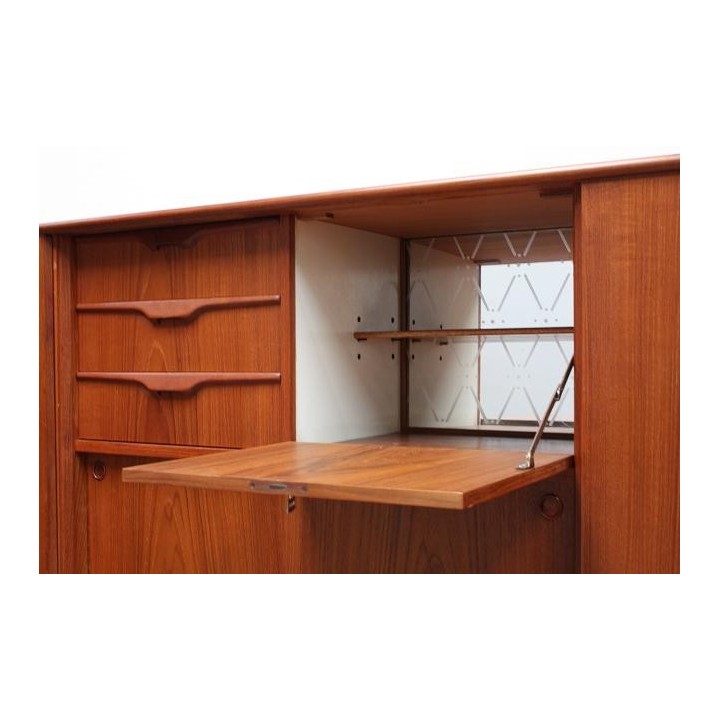 Sideboard in teak with colored drawers - Retro Studio