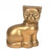 Brass sculpture of a cat from the sixties