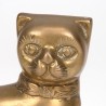 Brass sculpture of a cat from the sixties