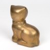 Brass sculpture of a cat from the sixties