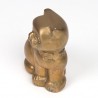 Brass sculpture of a cat from the sixties