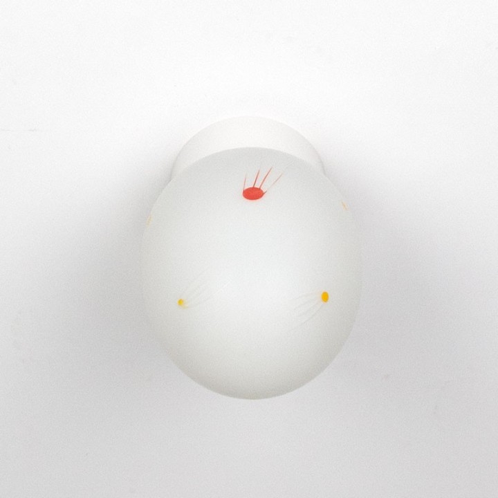 Milk glass vintage fifties ceiling lamp