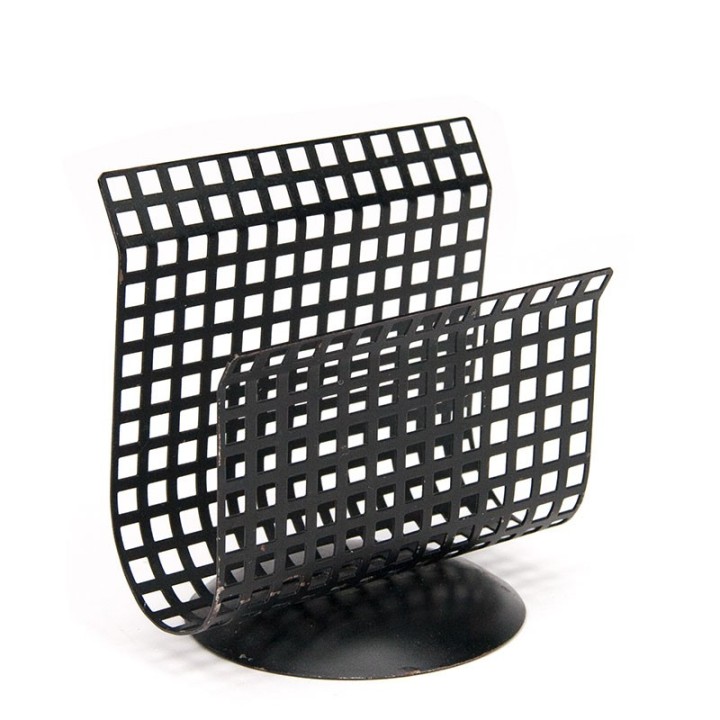 Small model perforated metal vintage letter holder