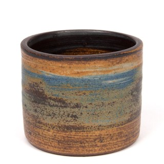 Mobach Utrecht vintage bloempot met blauw detail