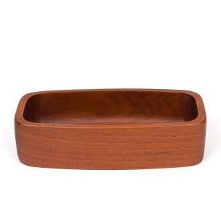 Rectangular model vintage teak wooden bowl