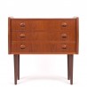 Danish vintage small teak chest of drawers with 3 drawers