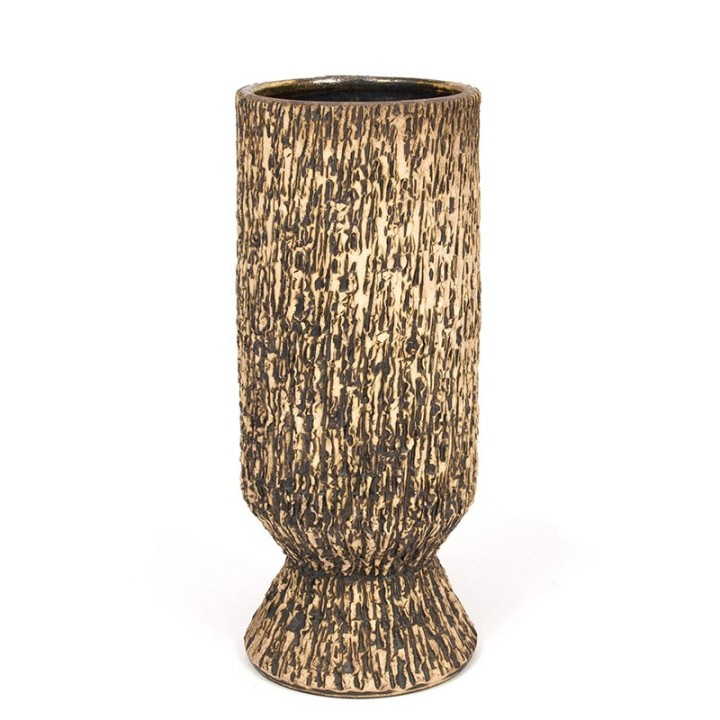 Aardewerken vintage vaas uit de jaren zestig