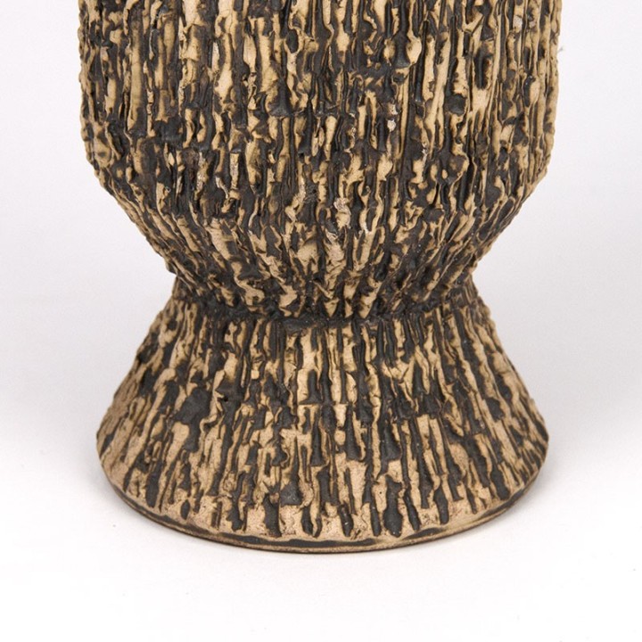 Aardewerken vintage vaas uit de jaren zestig