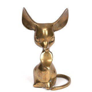 Brass small figurine of a mouse from the 1960s