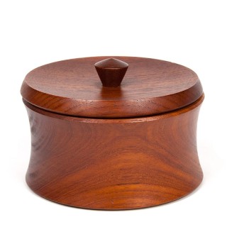 Teakhouten vintage Deens bakje met deksel