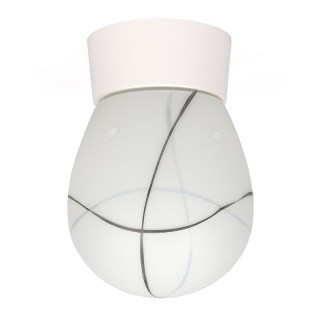 Vintage glass ceiling lamp from the fifties