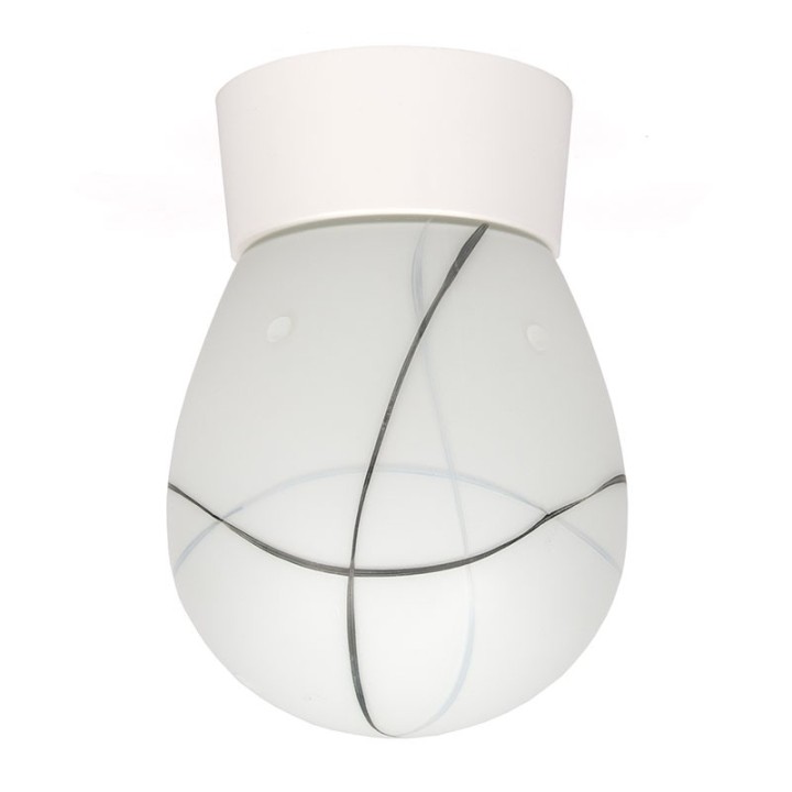 Vintage glass ceiling lamp from the fifties