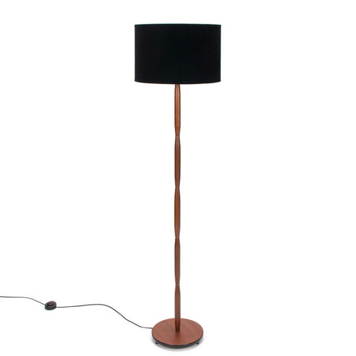 Teakhouten vloerlamp Deens vintage design