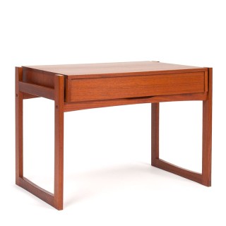 Mid-Century teak Deens vintage design bijzettafel met lade