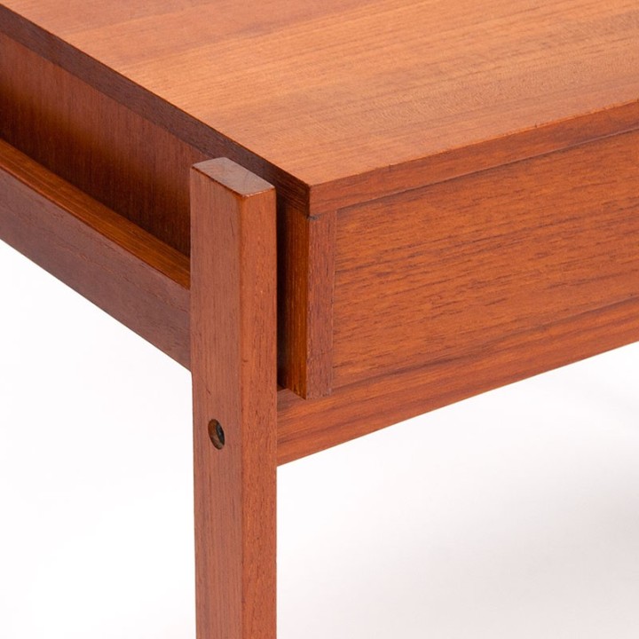 Mid-Century teak Danish vintage design side table with drawer