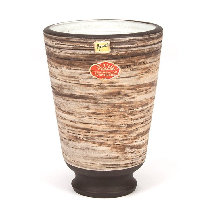 Birch bark series vintage ceramic vase by Jaap Ravelli