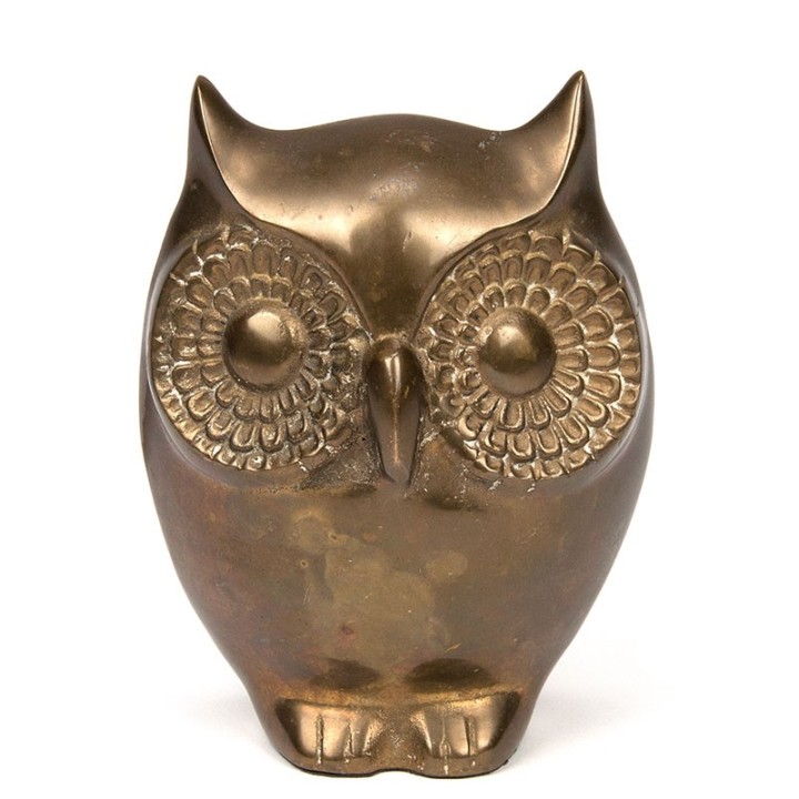 Large model vintage statue of an owl marked Regina