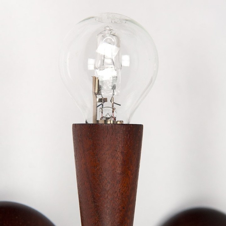 Teak set of 2 Danish vintage wall lamps