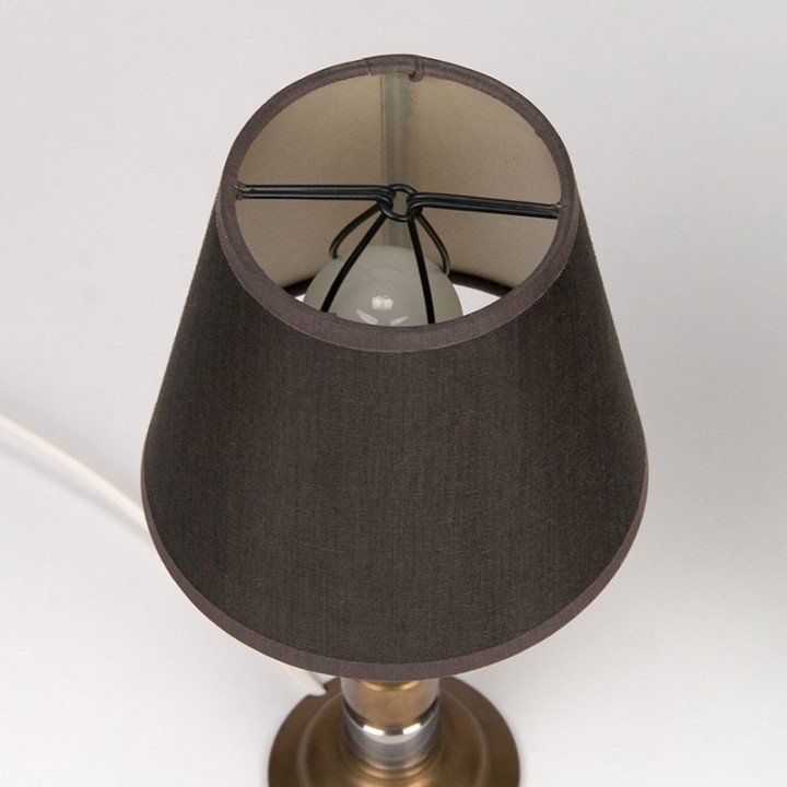 Set of Mid-Century vintage table lamps in brass and metal