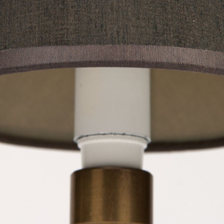 Set of Mid-Century vintage table lamps in brass and metal