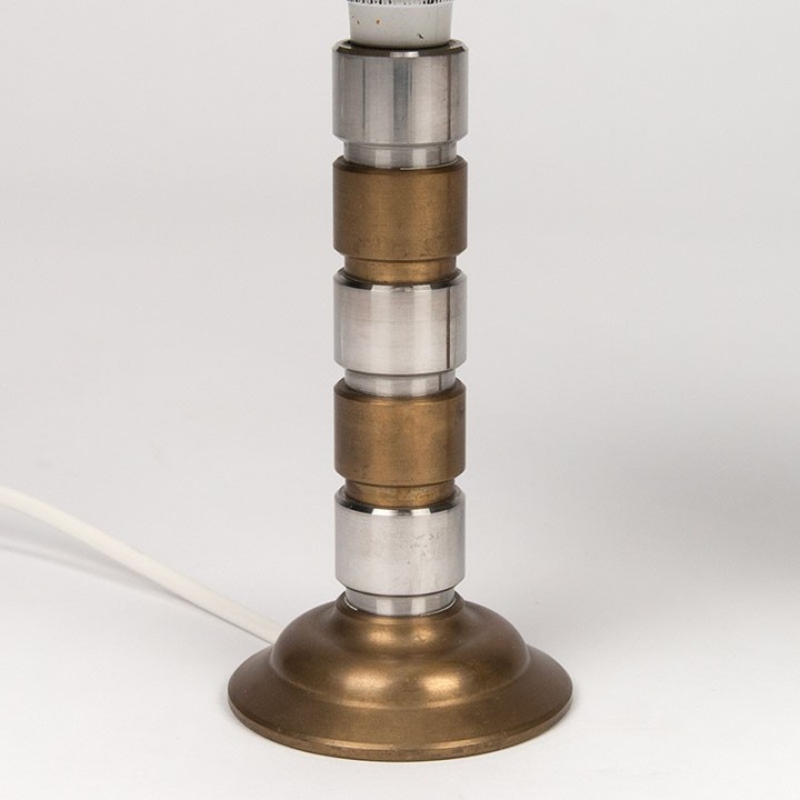 Set Mid-Century vintage tafellampen in messing en metaal