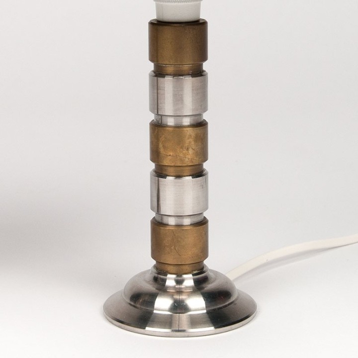 Set Mid-Century vintage tafellampen in messing en metaal