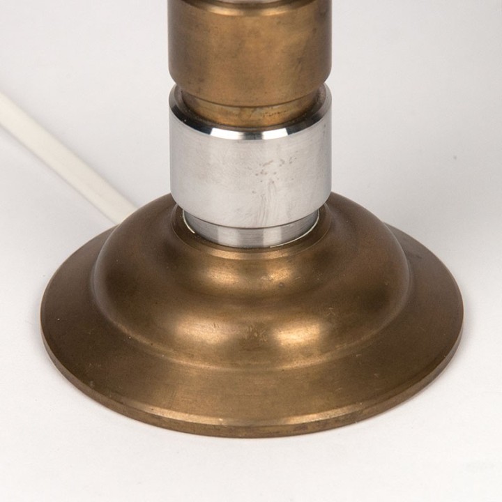 Set of Mid-Century vintage table lamps in brass and metal