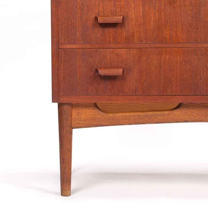 Secretaire meubel vintage Deens model in teak