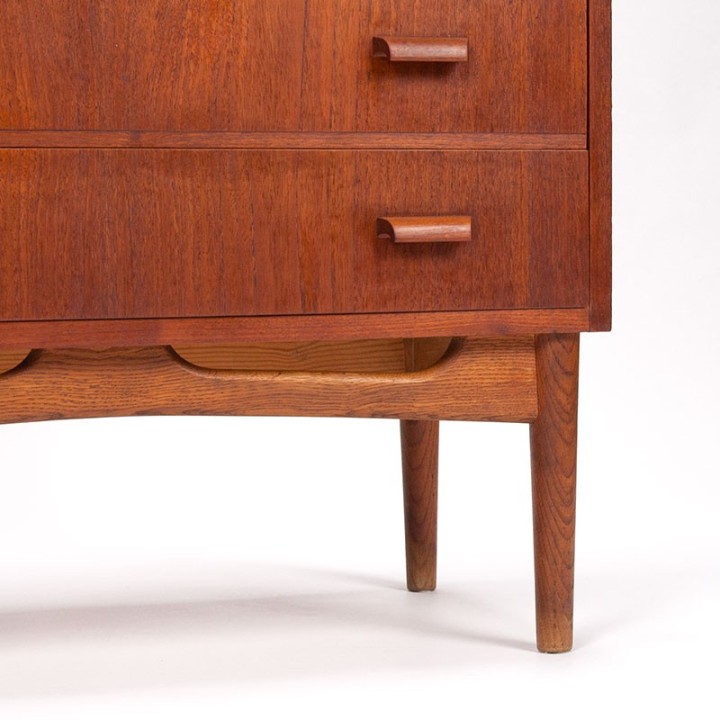 Secretaire meubel vintage Deens model in teak