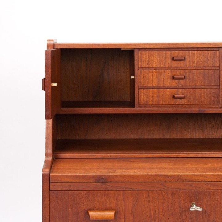 Secretaire meubel vintage Deens model in teak