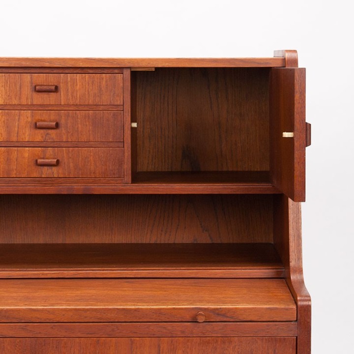 Secretaire meubel vintage Deens model in teak