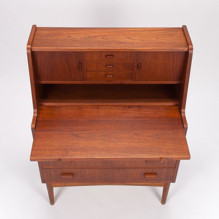 Secretaire meubel vintage Deens model in teak