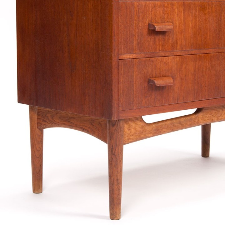 Secretaire meubel vintage Deens model in teak