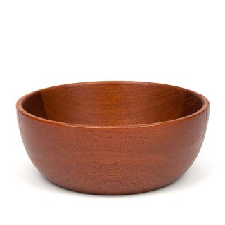 Danish teak vintage serving bowl round