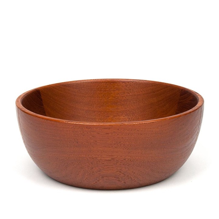 Danish teak vintage serving bowl round