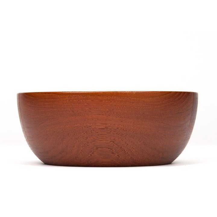 Danish teak vintage serving bowl round